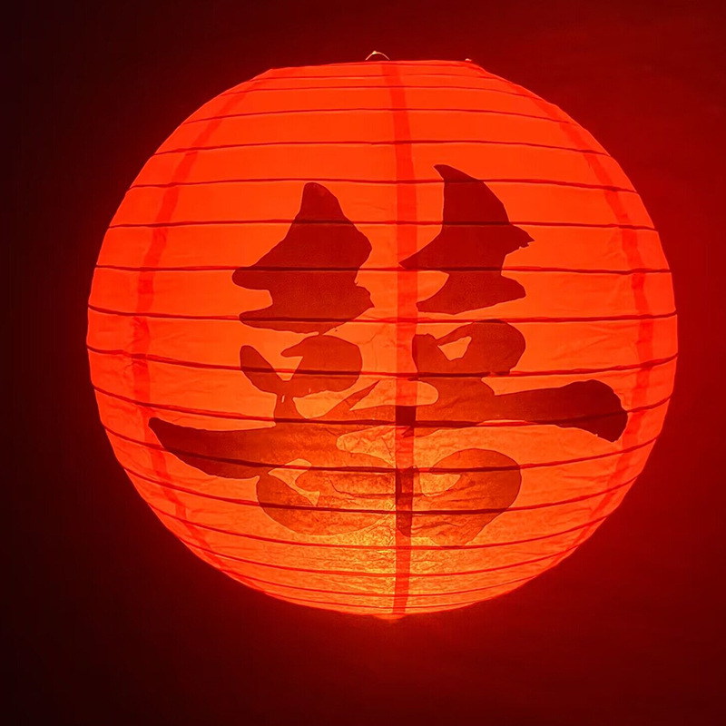 Wholesale creative wedding room layout paper lantern New House wedding bedroom little red book popular background wall decoration