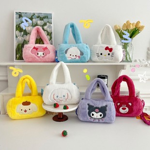 Трансграничная оптовая продажа Sanrio прямоугольная сумка Плюшевые игрушки Новая Диагональная Сумка На Одно Плечо оптом 8-дюймовые кукольные машины игрушки