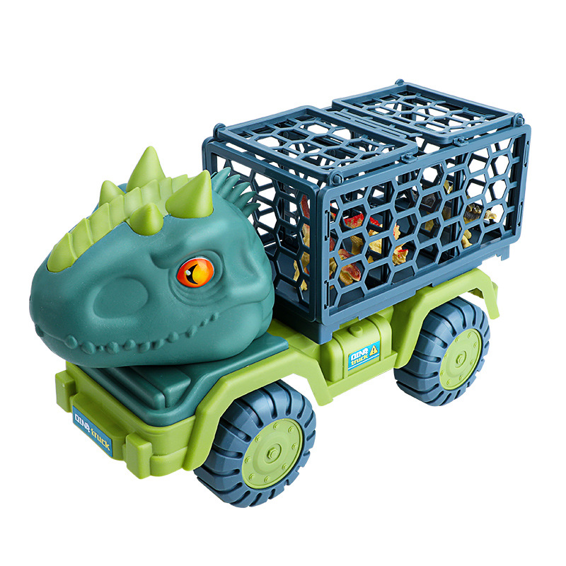 Oversized Dinosaur Transporter Kids Toy Set Boy Puzzle Simulation Tyrannosaurus Rex Triceratops Car Cross Border