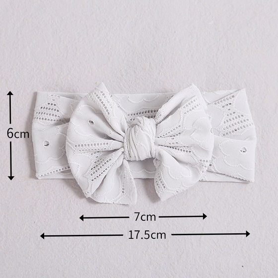 Cross-border new children's lace headband bow hair accessories baby hairband soft thin baby wide-brimmed hair band