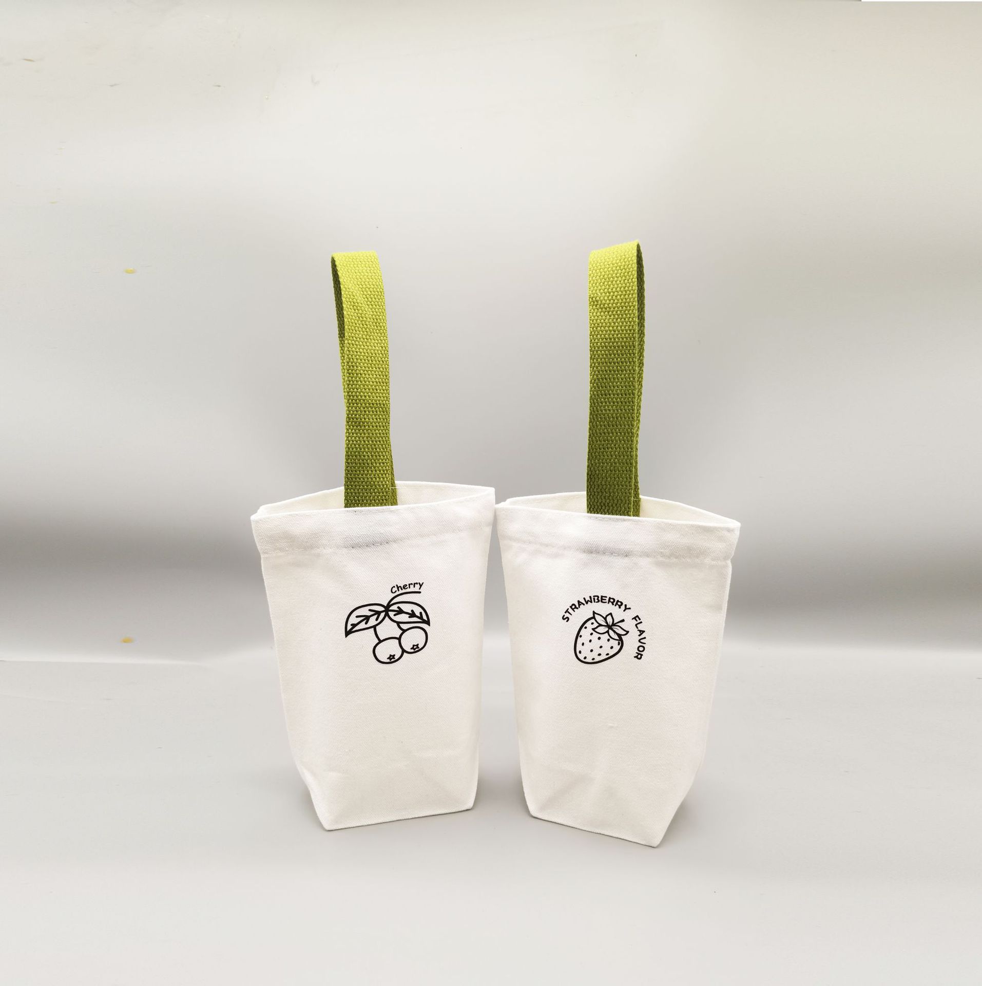 Cute Cartoon Milk Tea Canvas Bag for Going Out Coffee Non-Cup Handbag ins Student Durable Thermal Insulation Cup Cover Handbag