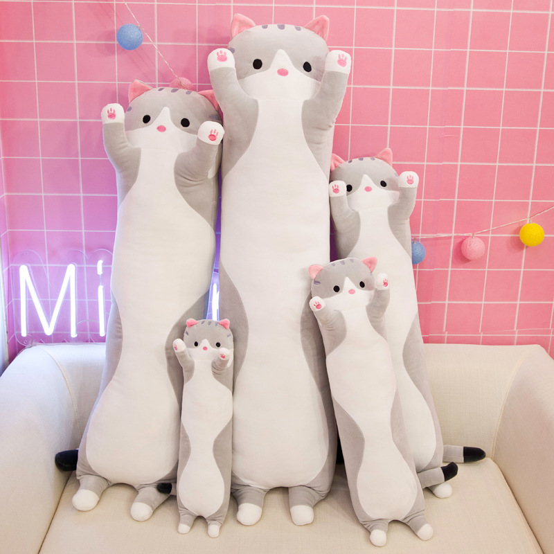 Cross-Border long Cat pillow plush toy cat doll cross-border foreign trade company gift manufacturers vacuum compression