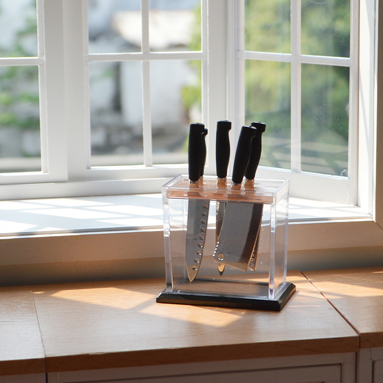 6 points 12 points doll house kitchen knife holder model OB11 blythe Miniature simulation mini knife holder