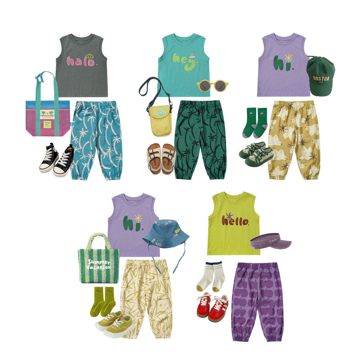 minizone Summer Children's Anti-mosquito Pants Lightweight Trousers Men's Breathable Trousers Loose Girls' Thin Ankle Pants