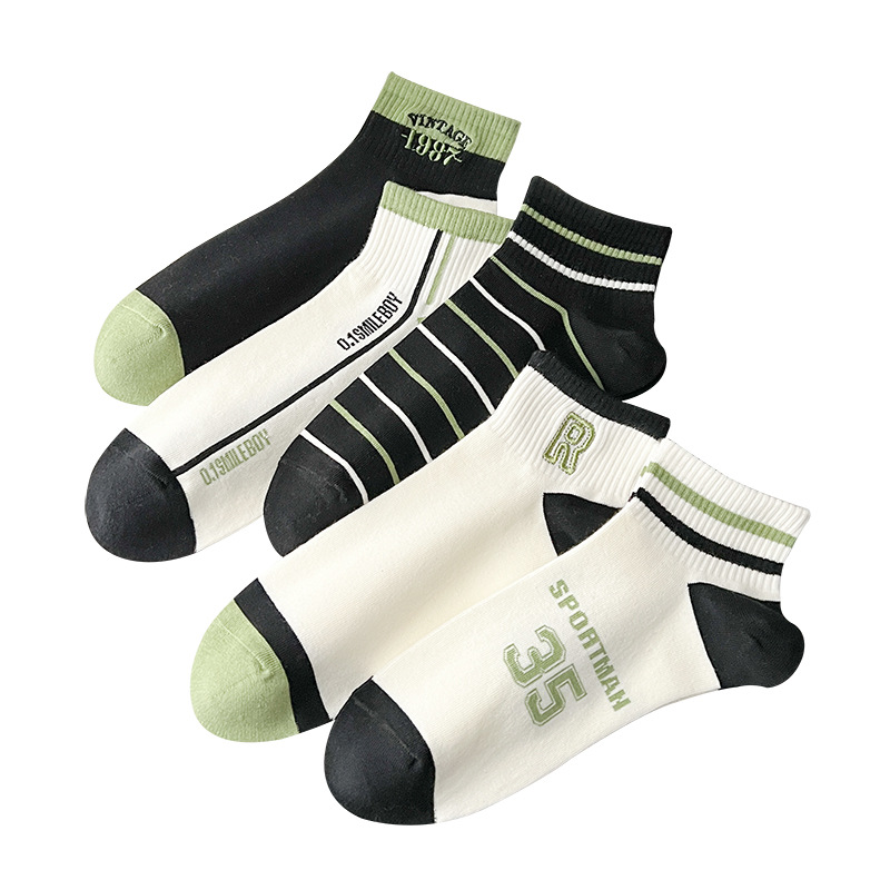 Socks men's socks spring and summer cotton deodorant short summer thin men's sports low-side socks wholesale
