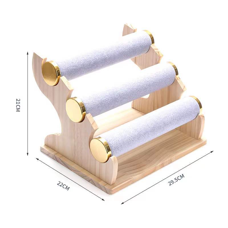 Solid Wood Bracelet Display Stand Watch Hand String Hair Ring Head Rope Hanger Jewelry Bracket Jewelry Display Props