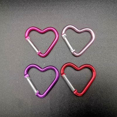 Love mountaineering buckle 44*40mm quality hanging buckle backpack buckle heart-shaped kettle buckle aluminum alloy mountaineering buckle