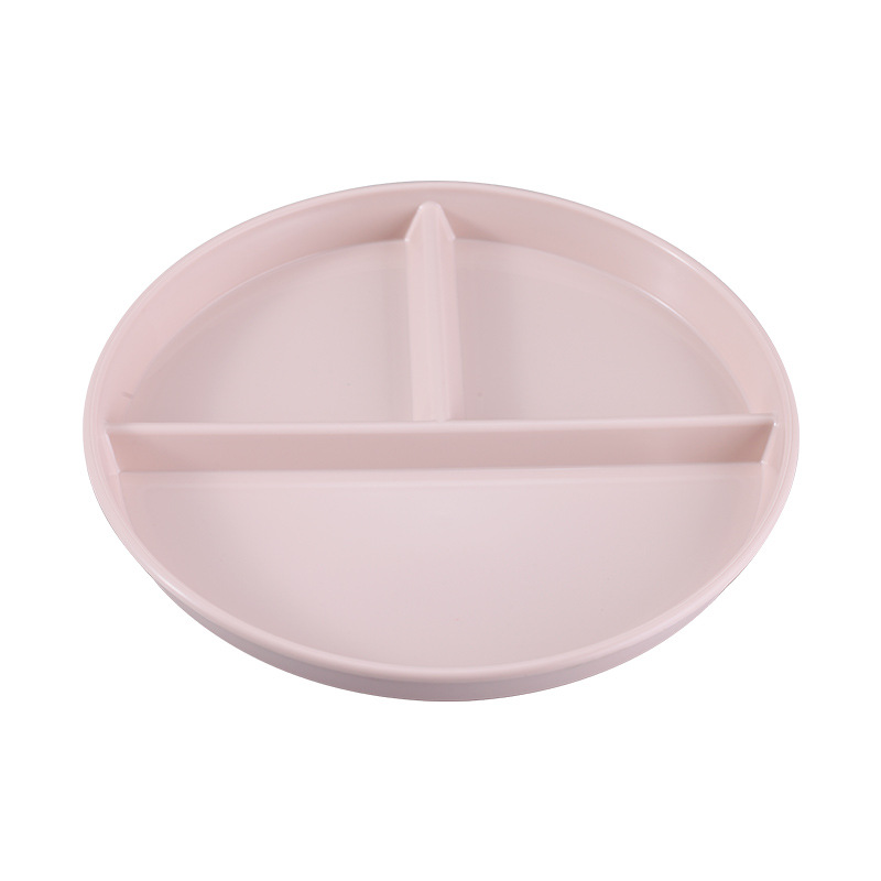 Fat-reducing plate, divided plate, separated diet plate, three-grid household adult and children's plate