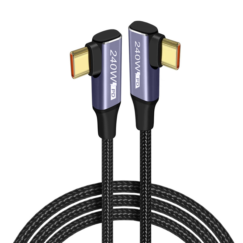 Double elbow high power 240Wtype-c data cable USB-C to C laptop mobile phone PD fast charge 5A