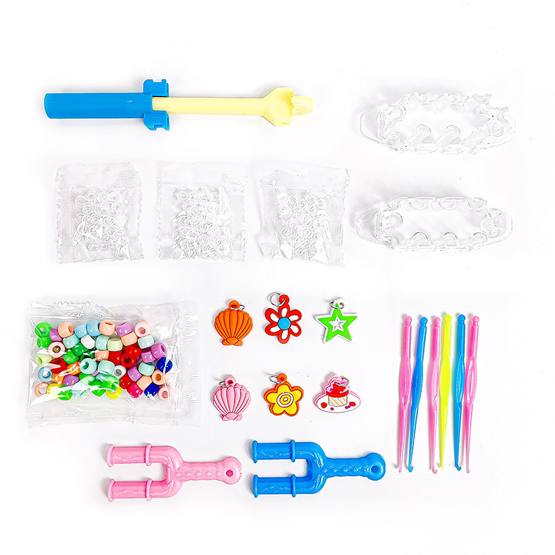 小さな三層4500本の虹の輪ゴムの箱の中の15色のカラーの皮の筋のdiyの子供の集中力の益智のおもちゃ|undefined