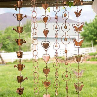 steel leaf rain chain for mom metal outdoor wind chime decoration butterfly wind chime