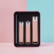 Girl pink large + Small size + oblique scissors + nano nail file pink box suit