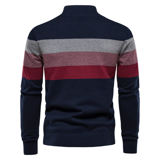 Europe and the United States cross-border foreign trade autumn and winter new men's open chest collar men's sweater pullover sweater men's