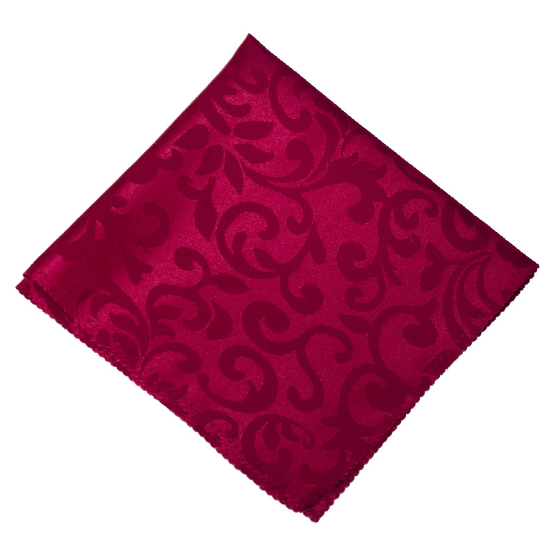 Factory Direct Polyester Jacquard Mouth Cloth Hotel Napkin Cloth Foldable Square Towel Western Food Cloth Cup Flower Decorative Wipe Cup Cloth