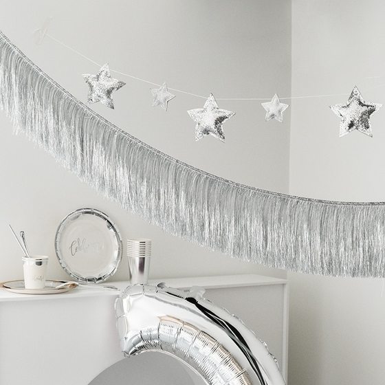 Factory in stock two-color thick rain silk curtain background wall silver tassel birthday party wedding decoration flower wholesale