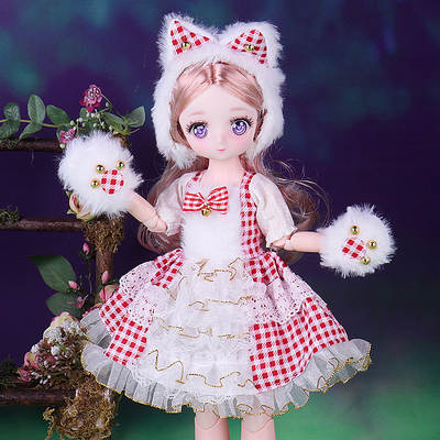 6 points 30cm doll BJD little princess girl birthday gift play house toy wholesale star Delu doll