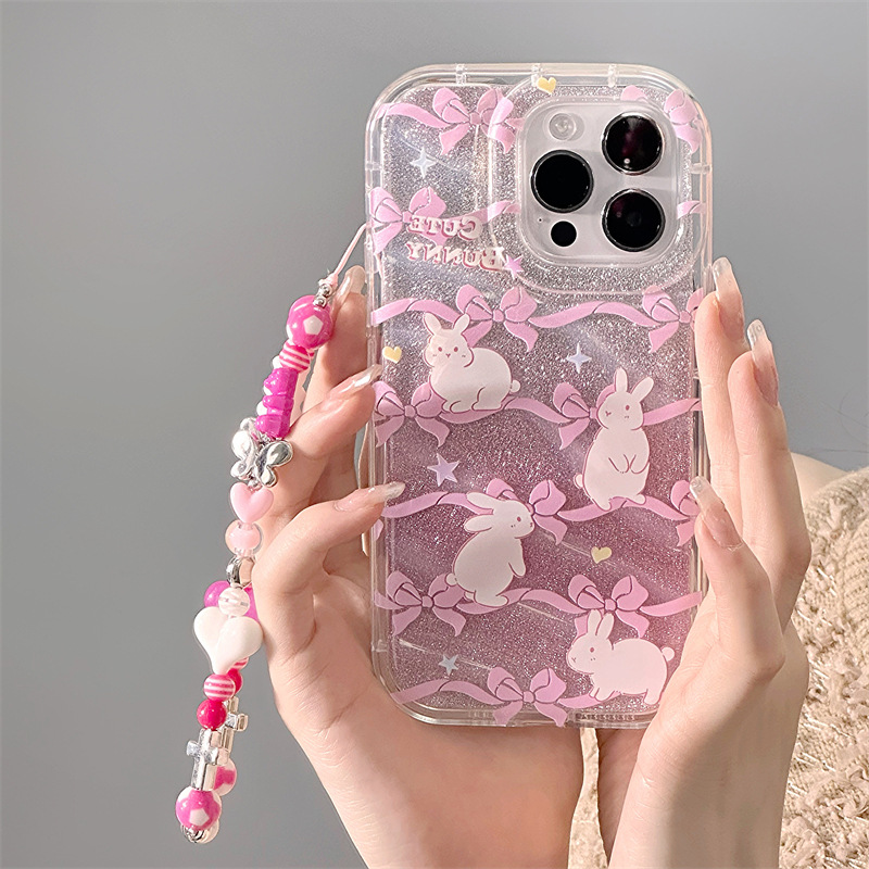 知泰蘋果15手機殼ins風iPhone14閃粉紙12適用11手鍊vivo幻影華為