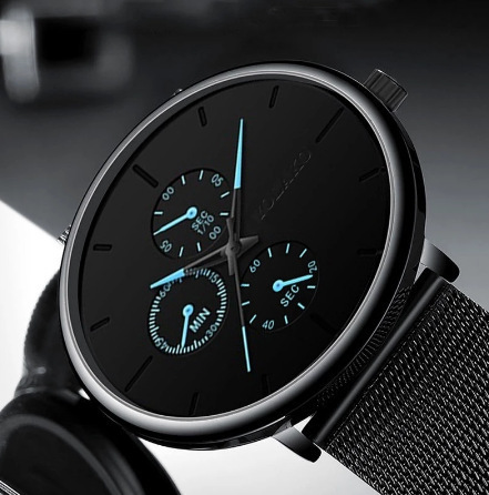 Explosions Fashion Temperament Ultra-thin Mesh With Men's Watch High-end Business Quartz Watch Spot_voghion.com