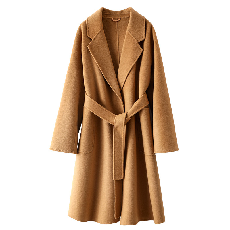Double-sided Cashmere Coat Women's Mid-length 24 Autumn and Winter Wool Coat Double-sided Tolen Suit Wool Coat Women's Short