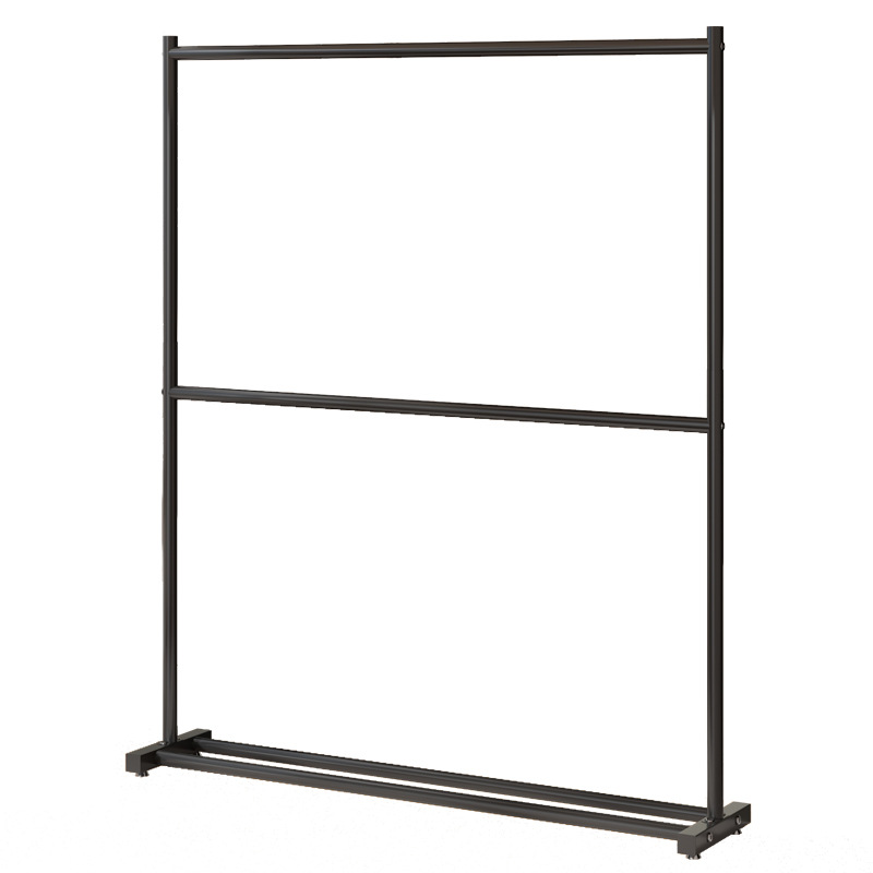 Double-layer Clothes Hanger Coat Rack Clothes Hanging Shelf Household Floor-standing Bedroom Space-free Hanger Simple Clothes Hanger