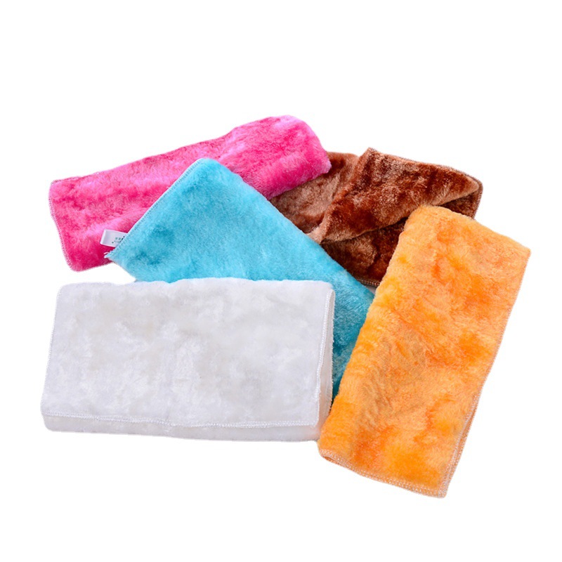 Wood fiber dish towel wholesale oil removing wood fiber rag double-layer thickened non-stick oil kitchen cleaning scouring pad