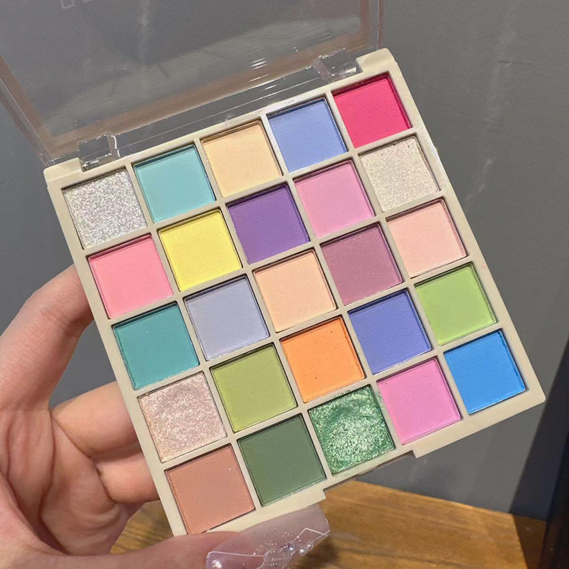 Capel 25 Color Lucky Eye Shadow Macaron Plate Color Stage Makeup Fine Flash Pearlescent Dopamine Summer