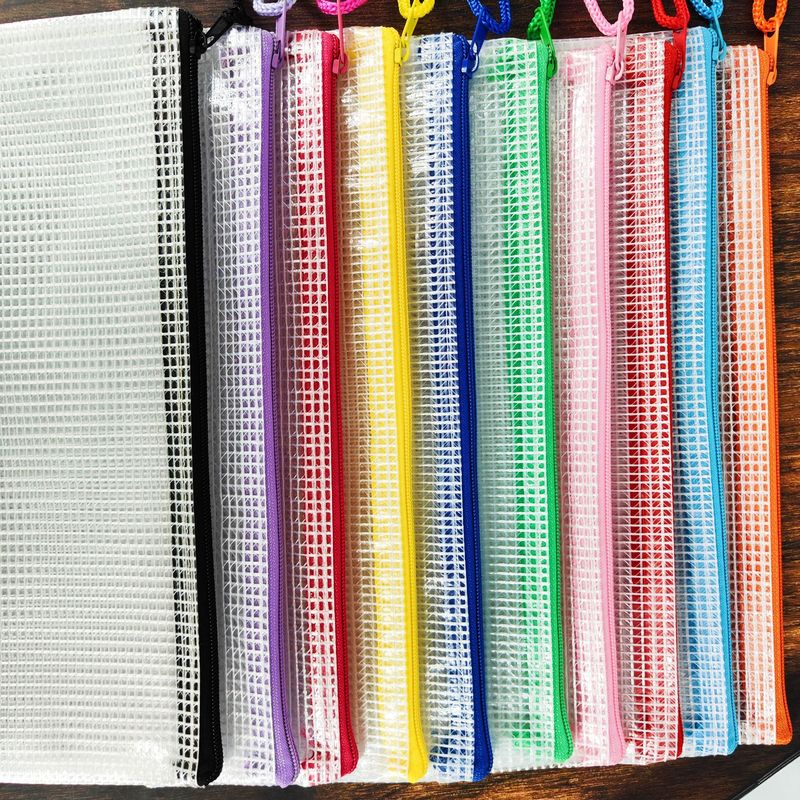クロスボーダー書類袋a4書類袋B6手形書類袋メッシュ透明書類袋印刷可能書類袋ファスナー|undefined