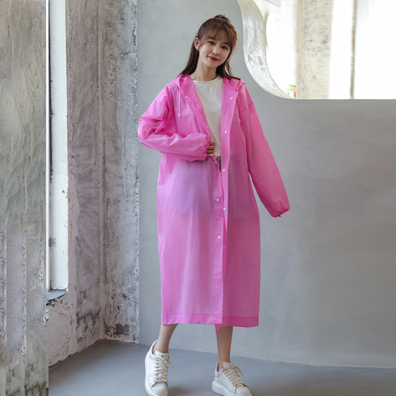 Factory thickened eva non-disposable adult raincoat travel portable raincoat long rainstorm raincoat wholesale