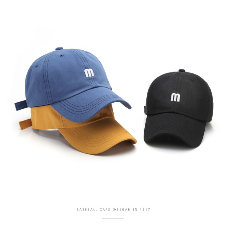 Baseball Cap Women's Korean-style Simple Small Letter Baseball Cap All-match Outdoor Ins Embroidered Sunscreen Cap for Men