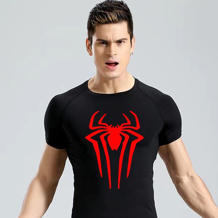 Cross-border manufacturers sell men's fitness 2099 superhero tight T-shirt quick-drying high-elastic sports top