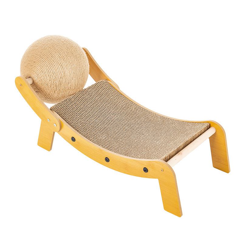 Pet recliner cat scratching board wear-resistant cat scratching ball cat toy cat grinding claw sisal cat scratching post cross-border wholesale supplies