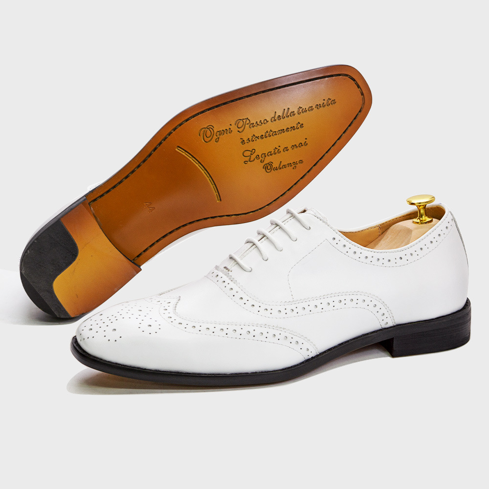 British Style Brock Leather Men's Shoes Handmade Men's Oxford Shoes Business Casual Leather Shoes Men's Tiktok Explosions