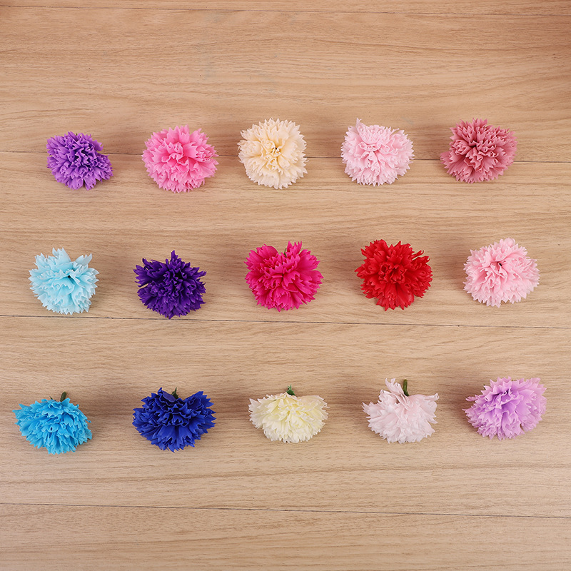 Five-layer Carnation soap flower flower head Mother's Day 520 bouquet gift simulation flower bouquet DIY handmade materials