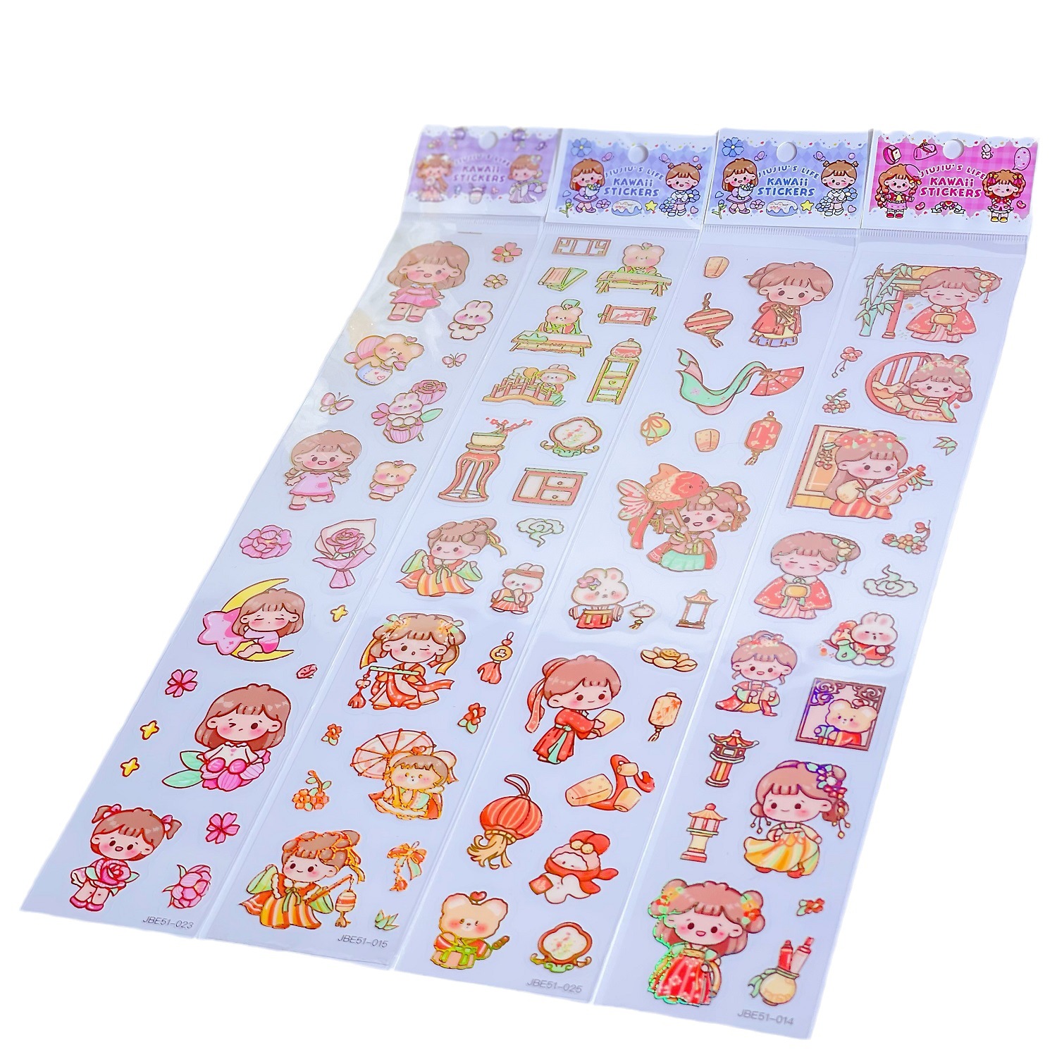 Long gilding stickers pet children's hand account stickers wholesale stationery material cartoon cute hand account stickers stickers
