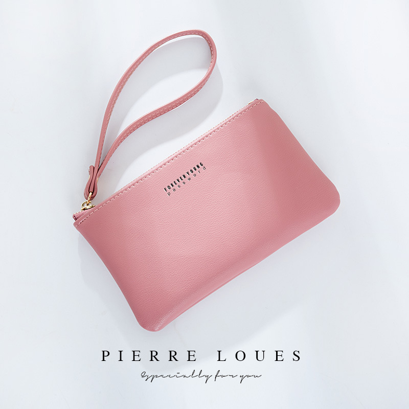 Pierre Louie Simple Women's Small Wallet Korean Style Small Handbag Solid Color Large Capacity Coin Purse Factory Direct Sale