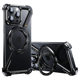 Suitable for iphone15promax Rotating Magnetic Bracket Mobile Phone Case Metal Hollow Apple 14P Borderless Z Case