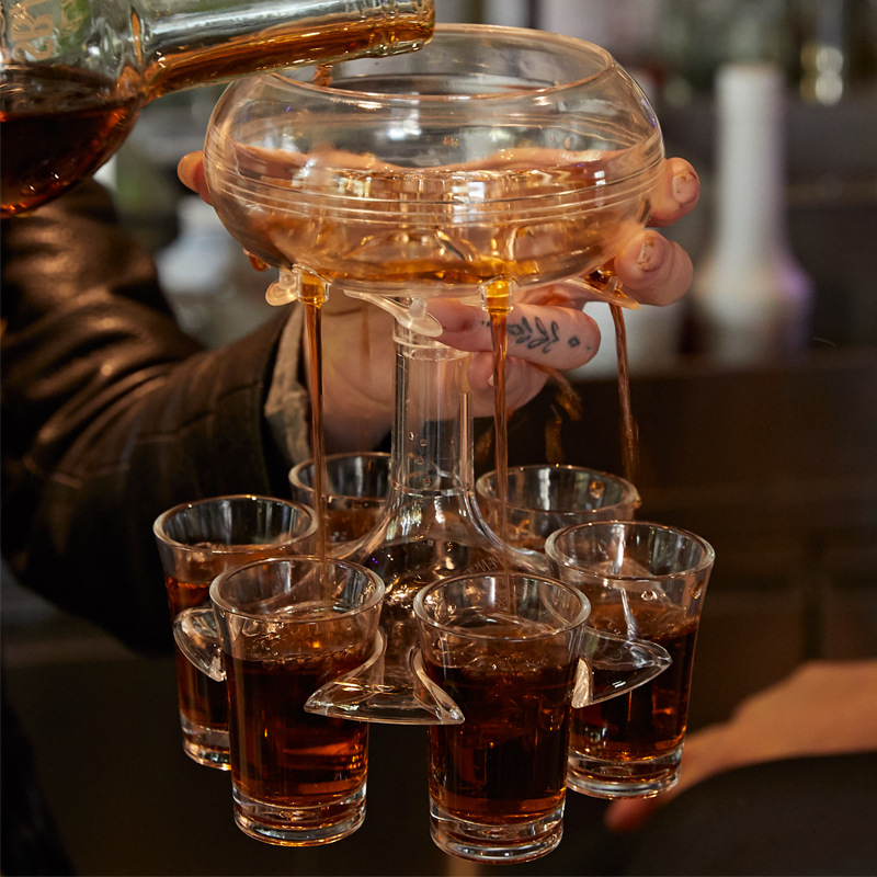 Диспенсер для пива Multi-person Party Lour Wine Диспенсер для белого вина Винный бар Интернет-знаменитости Винная пушка Стеклянный костюм для винной стойки