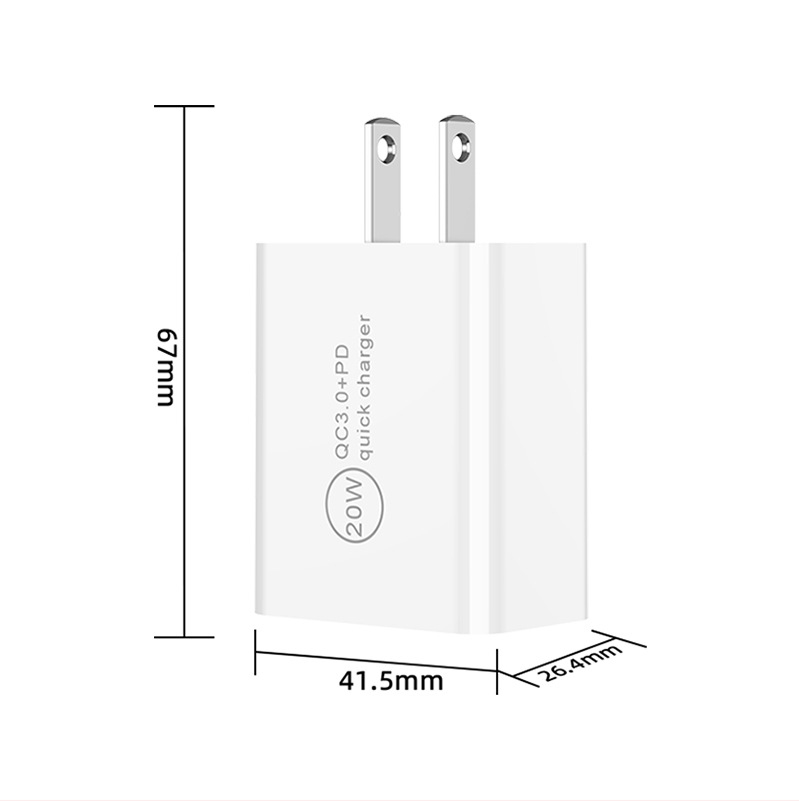 Mobile phone European standard PD12W 5V2A fast charging head US standard dual port A C is suitable for Apple Android charger head