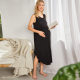 Summer European and American Breastfeeding Pregnant Women's Skirt Vest Women's Home Clothes Nightdress Modal Man Cotton Casual Pleated Long Skirt