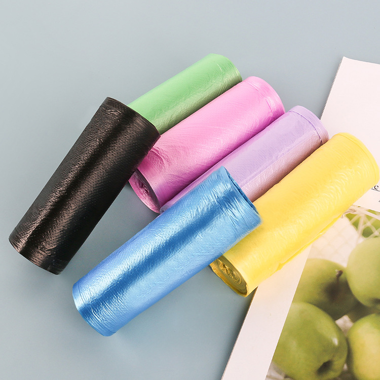 5 rolls new material garbage bag factory 5 rolls household plastic bag color black disposable garbage bag