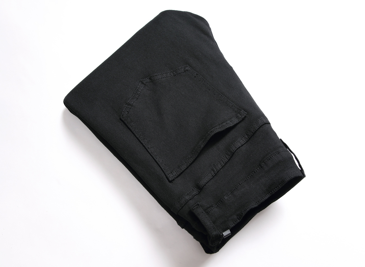Autumn 2023 new street black men's jeans personalized stretch trendy slim fit skinny mid-waist pants men