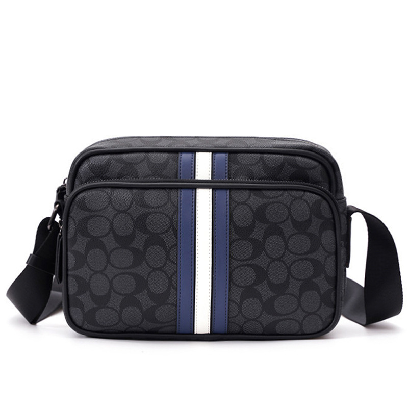 Street Men's Korean Style Horizontal Shoulder Bag Trendy Men's Couple Crossbody Bag Letter Small Square Bag Back Trendy Brand Men's Bag