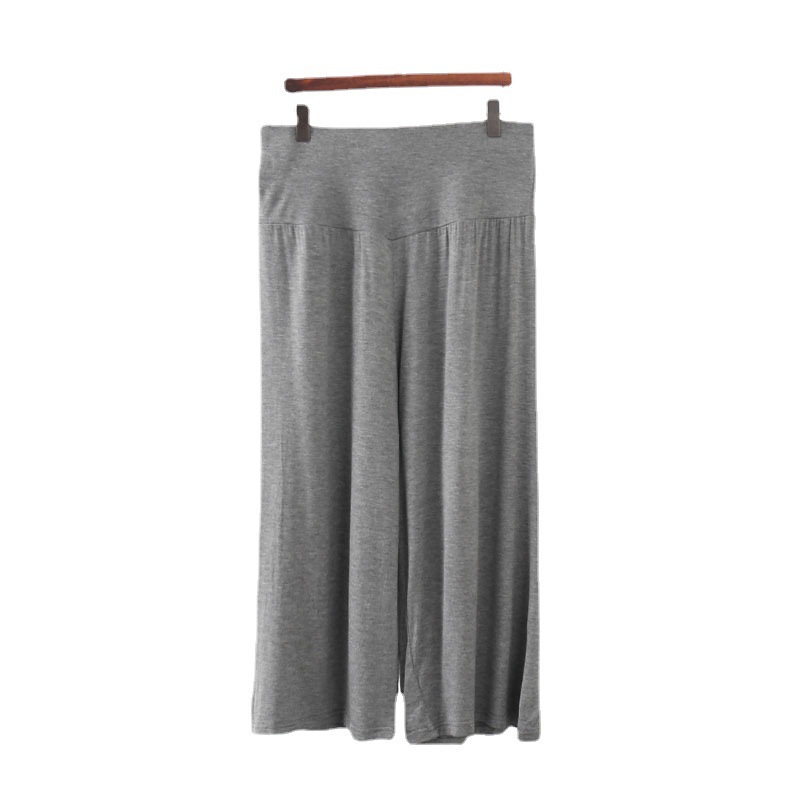 Spring and Summer Korean Style Modal Cotton Cropped Wide Leg Pants Loose Yoga Home Casual Large Size High Waist Cropped Cropped Pants