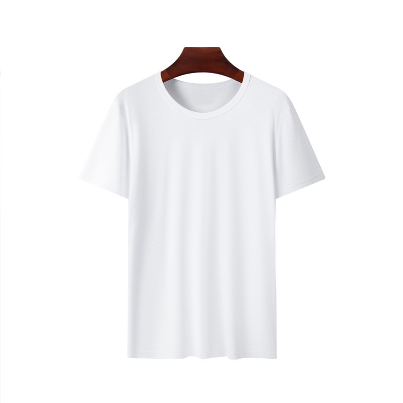 Short-sleeved T-shirt Spring and Summer Men's Korean-style Slim-fit Round Neck Thin Work Clothes Black and White Grey Simple Solid Color Base Undershirt