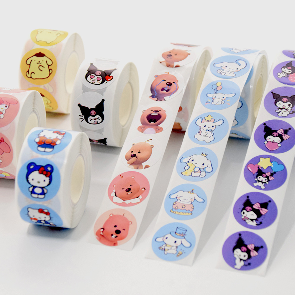 Мультфильм Sanrio выражение лица сумка куломи Yugui собака Мелодия запечатывания наклейка пудинг собака лоппи рулон наклейки