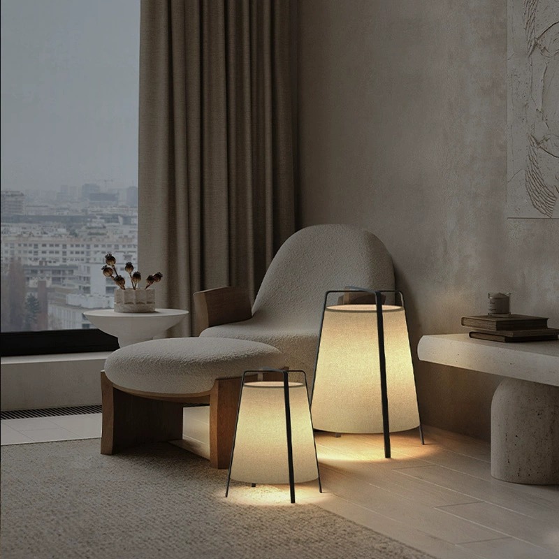 Japanese Wabi-Sabi Style Floor Lamp, New Chinese Modern Minimalist Living Room Bedroom Restaurant Homestay Tea Room Zen Retro Lamp