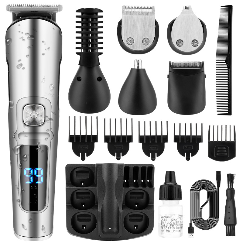 Amazon USA Station Hot Sale Men's Multi-function Hair Clipper Household Shaving Head Electric Push Carving Electric Clipper Shaver
