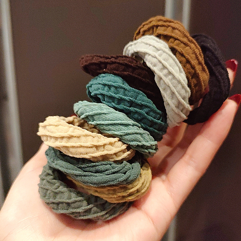 Basic Hair Ring Solid Color Rubber Band Girl's Tie-up ins Japanese and Korean Elegant Headwear Internet Celebrity New Simple Hair Ring Head Rope