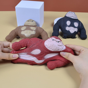Shake Sound Explosions Simulation Animal Sand Decompression Gorilla TPR Soft Glue Vent Lala Le King Kong Sandbag Toy