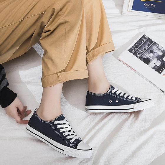 2023 Wholesale Classic Canvas Shoes Women's Shoes Student Korean Style Spring Lovers Harajuku Low Top Comfortable Trendy Shoes